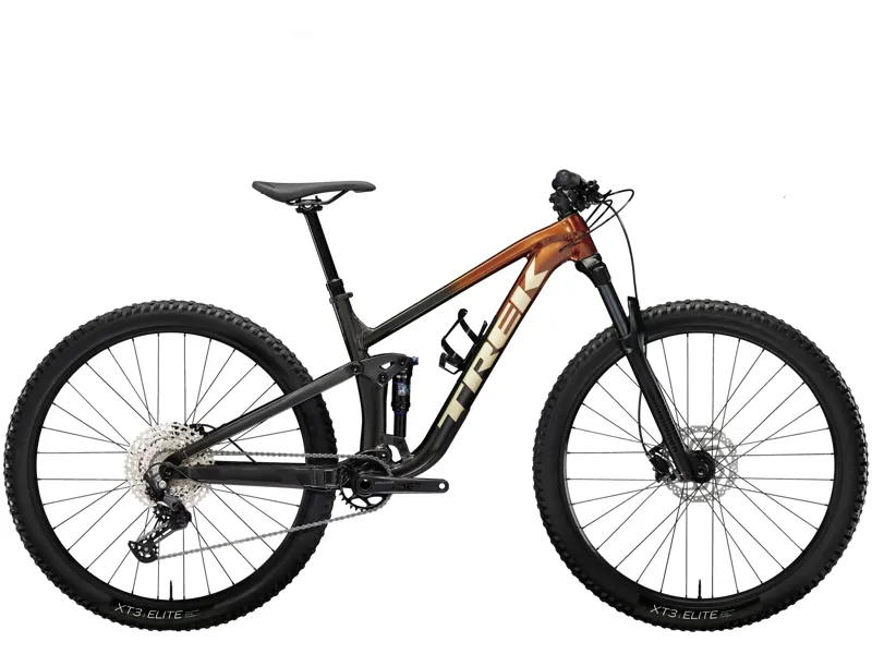 TREK Top Fuel 5 Full Suspension Mountain Bike in Pennyflake to Dnister Black Fade