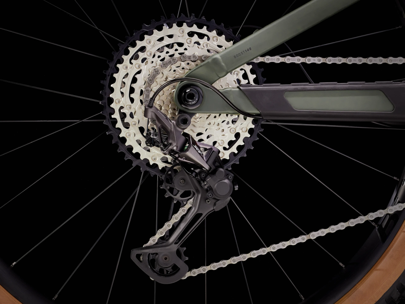 TREK Top Fuel 8 Full Suspension Mountain Bike in Matte Olive Grey-4