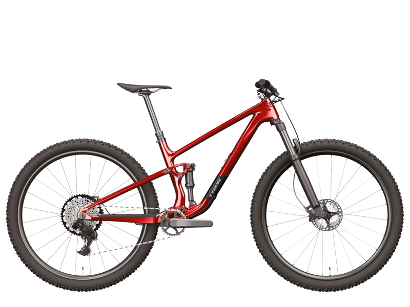 TREK Top Fuel 8 Gen 4 Full Suspension Mountain Bike in Fury Red