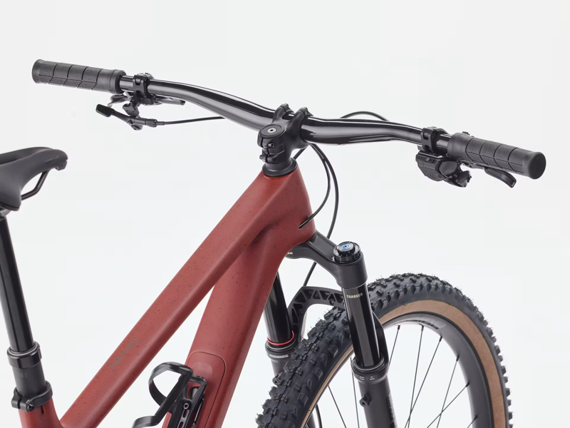 TREK Top Fuel 9.8 Gen 4 Full Suspension Mountain Bike in Matte Sedona Red and Pennyflake-1