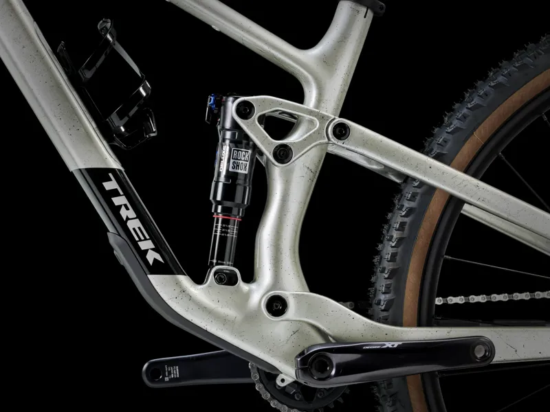 TREK Top Fuel 9.8 XT Full Suspension Mountain Bike in Lunar Silver-3