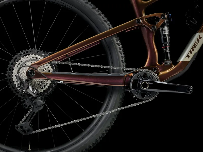 TREK Top Fuel 9.8 XT Full Suspension Mountain Bike in Axinite Flip-4