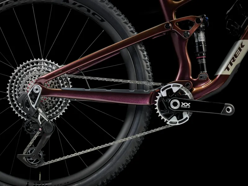 TREK Top Fuel 9.9 XX AXS Gen 4 Full Suspension Mountain Bike in Axinite Flip-4