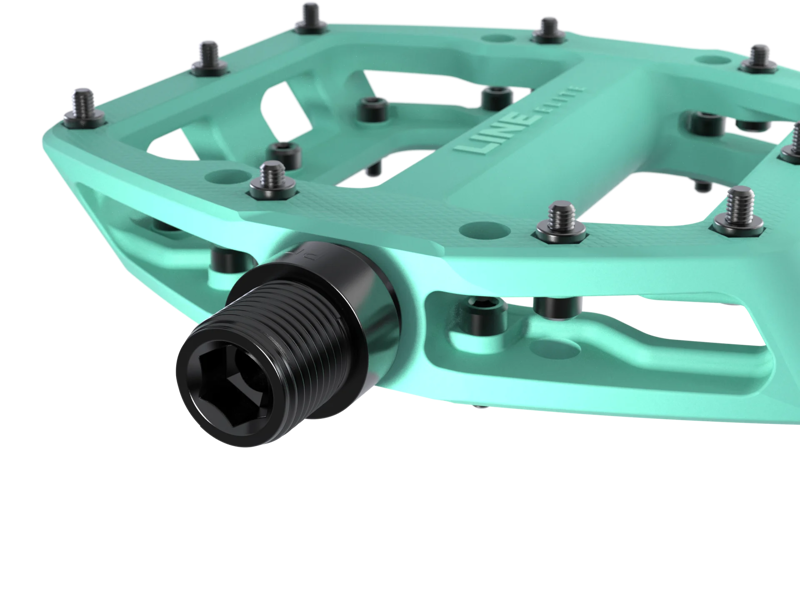 TREK Line Elite Flat Mountain Bike Pedals in Miami Green-2
