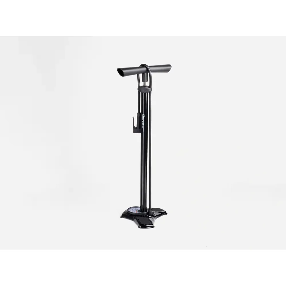 Team Cycles Trek TREK Charger Floor Pump in Black | Interest FREE Finance & Online Refund Policy.