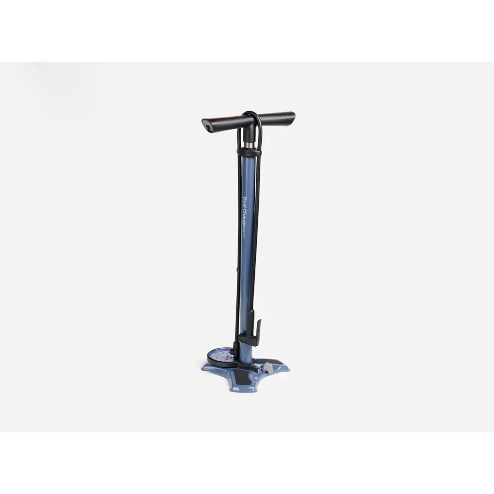 Team Cycles Trek TREK Dual Charger Floor Pump in Catalina Fog | Interest FREE Finance & Online Refund Policy.
