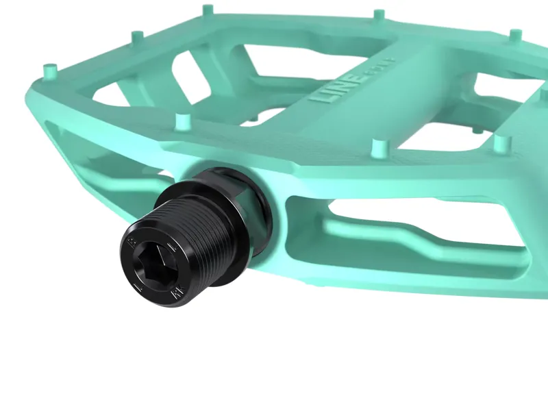 Trek Line Comp Flat Mountain Bike Pedals in Miami Green-2