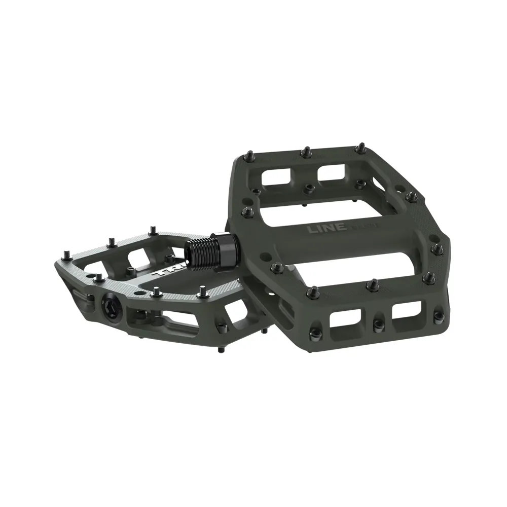 Team Cycles Trek TREK Line Elite Flat Mountain Bike Pedals in Olive Green | Interest FREE Finance & Online Refund Policy.