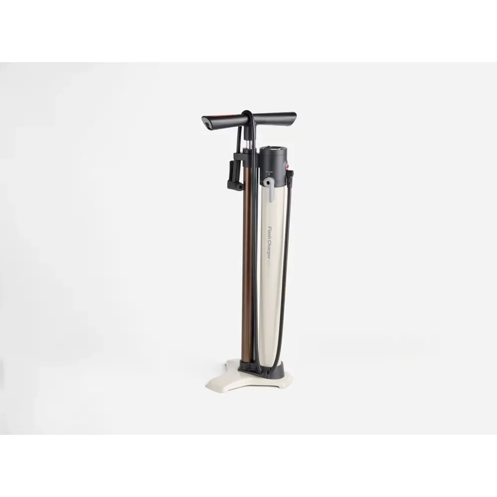Team Cycles Trek TREK TLR Flash Charger Floor Pump in Buff Beige | Interest FREE Finance & Online Refund Policy.