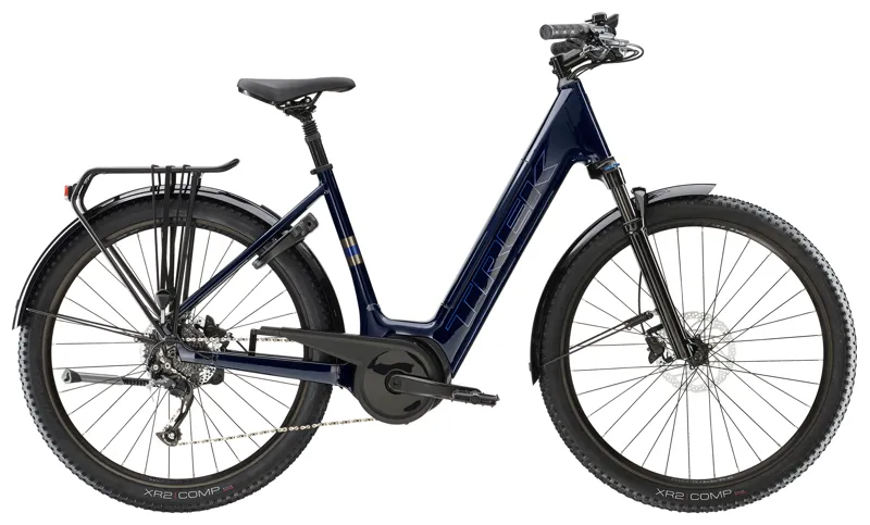Trek Verve 4 Lowstep 545wh Electric Hybrid Bike in Blue