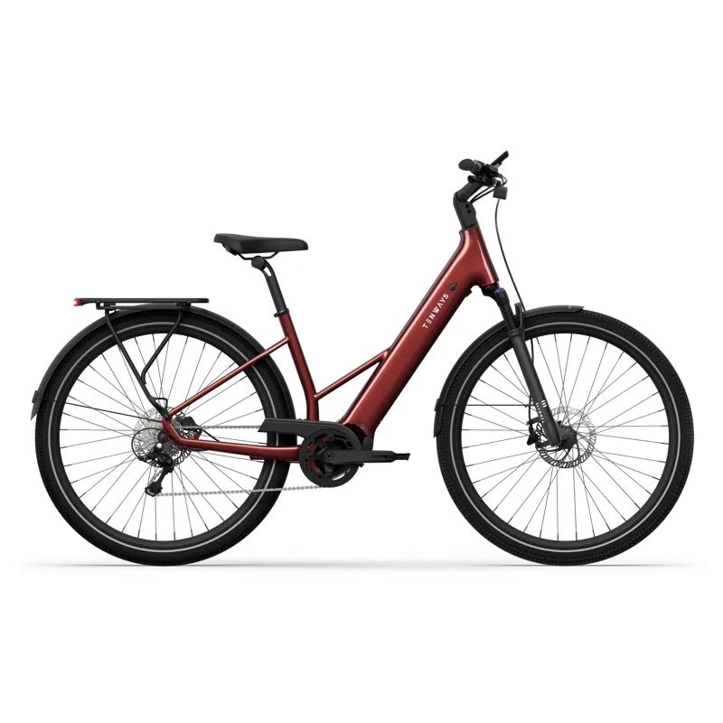 Tenways AGO AIR 560Wh Electric Hybrid Bike in Velvet Red