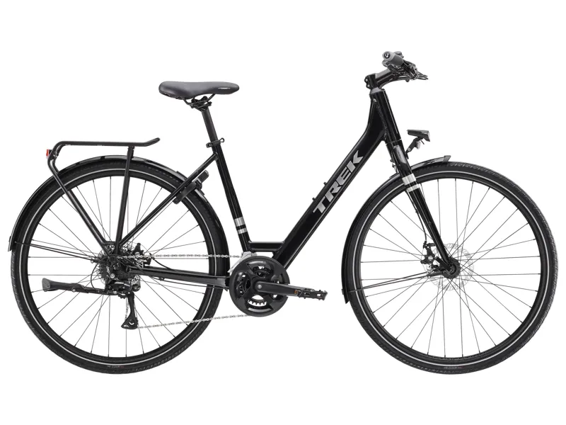 TREK Verve 1 Equipped Lowstep Hybrid Bike in Trek Black