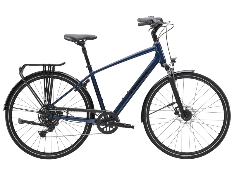 TREK Verve 2 Equipped Hybrid Bike in Mulsanne Blue