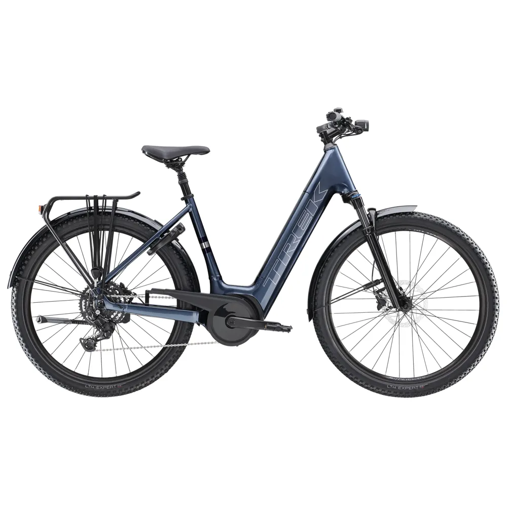 Team Cycles Trek TREK Verve+ 4 Lowstep 545Wh Electric Hybrid Bike in Galactic Grey | Interest FREE Finance & Online Refund Policy.