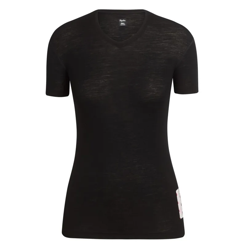 Rapha Women's Merino Base Layer Short Sleeve in Black
