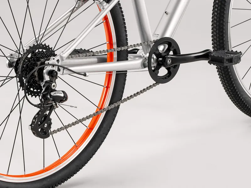 TREK Wahoo 26 inch Wheel Kids Bike Quicksilver and Orange-4