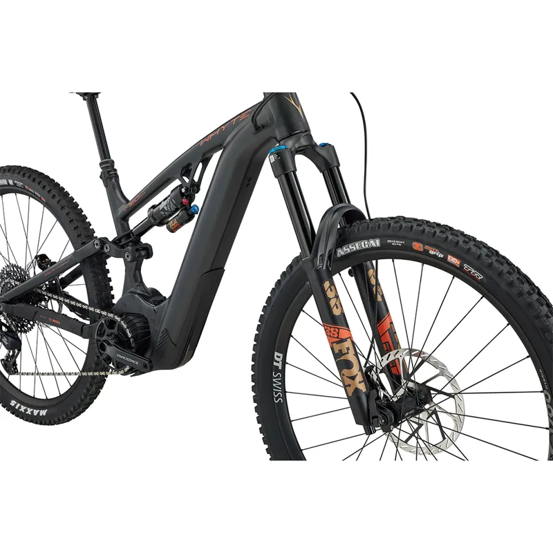 Whyte Bikes E-160 RSX 750Wh Full Suspension Electric Mountain Bike in Matt Black with Burnt Orange and Gold-2