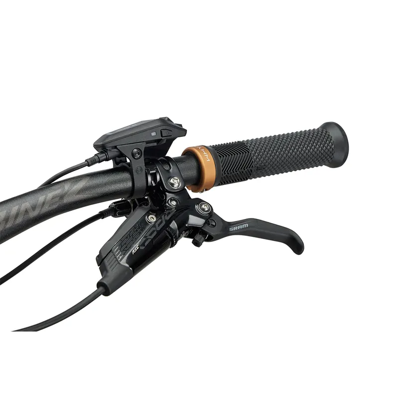 Whyte Bikes E-160 RSX 750Wh Full Suspension Electric Mountain Bike in Matt Black with Burnt Orange and Gold-4