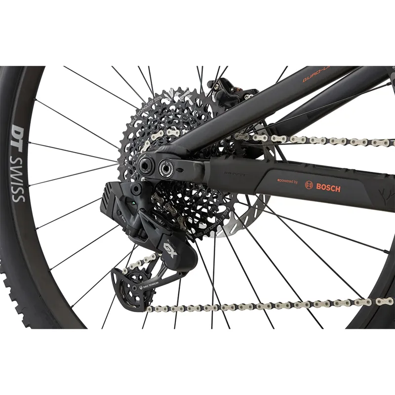 Whyte Bikes E-160 RSX 750Wh Full Suspension Electric Mountain Bike in Matt Black with Burnt Orange and Gold-5