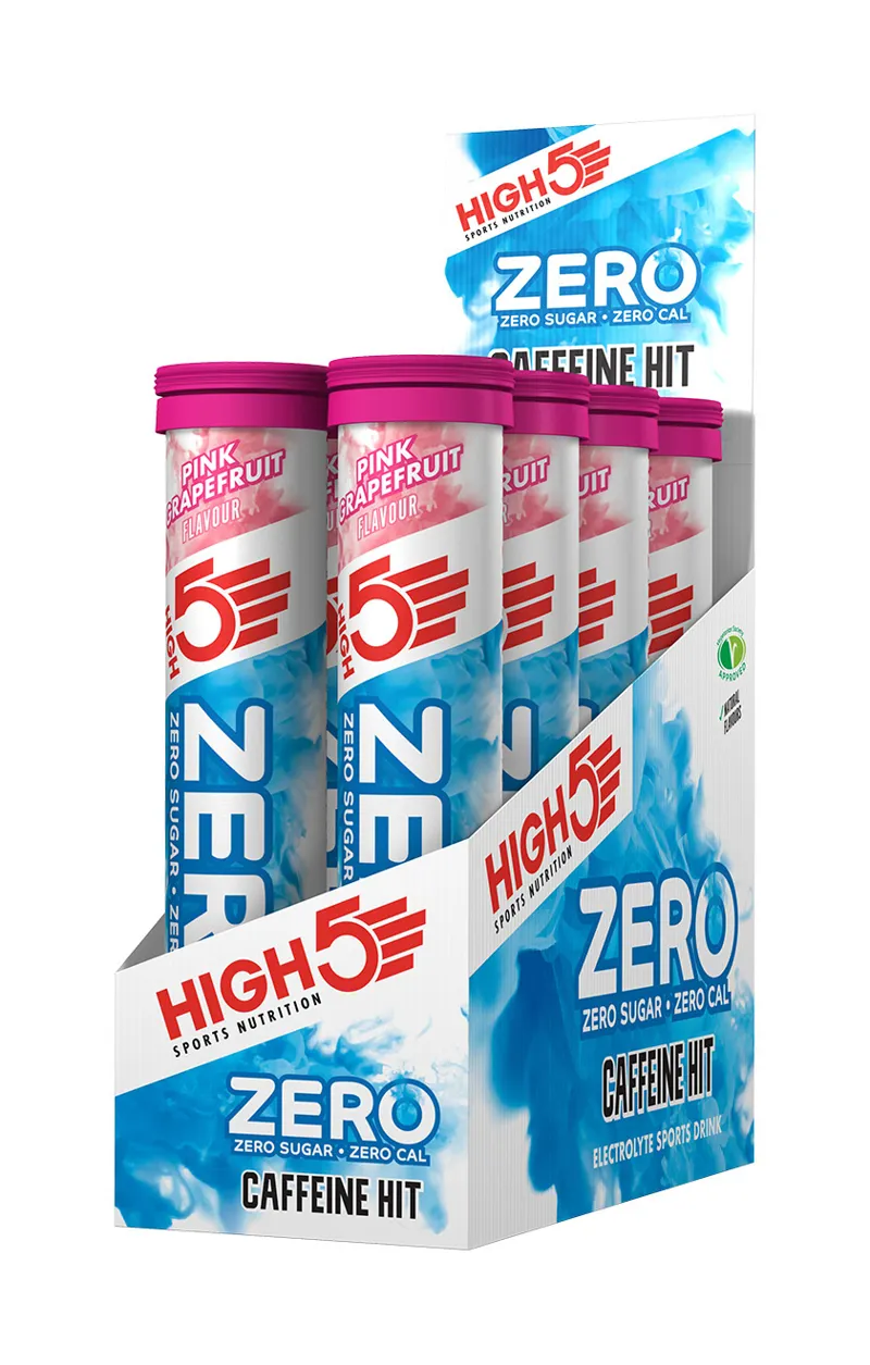 High5 ZERO Caffeine Hit Hyrdation Tabs in Pink Grapefruit - FULL BOX