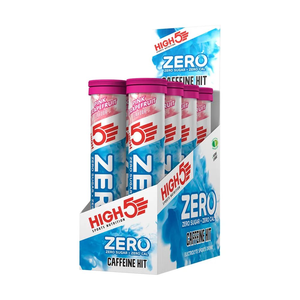 Team Cycles High5 ZERO Caffeine Hit Hyrdation Tabs in Pink Grapefruit - FULL BOX | Interest FREE Finance & Online Refund Policy.