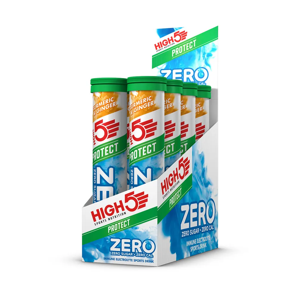 Team Cycles High5 ZERO Protect Hydration Tabs in Tumeric and Ginger - FULL BOX | Interest FREE Finance & Online Refund Policy.