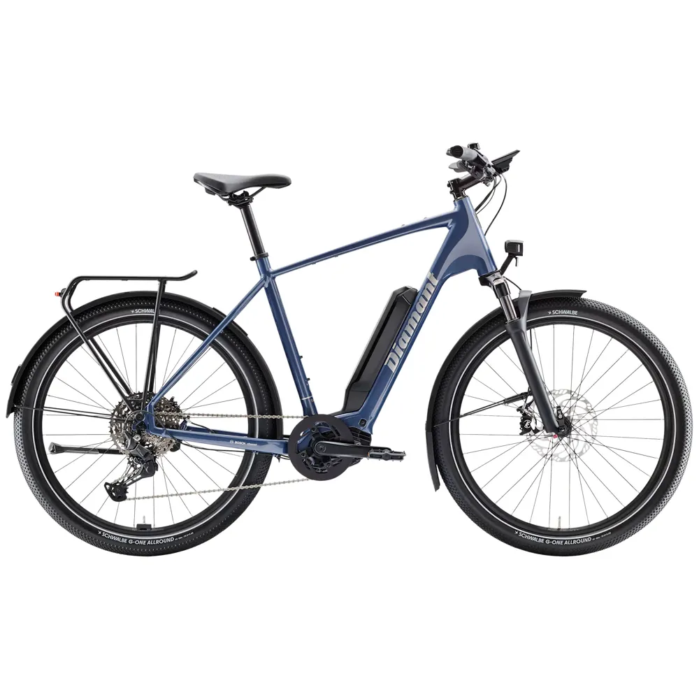 Team Cycles Diamant Zing Trip Plus Step Over 400Wh Electric Hybrid Bike in Vergissmeinnichtblau Metallic | Interest FREE Finance & Online Refund Policy.