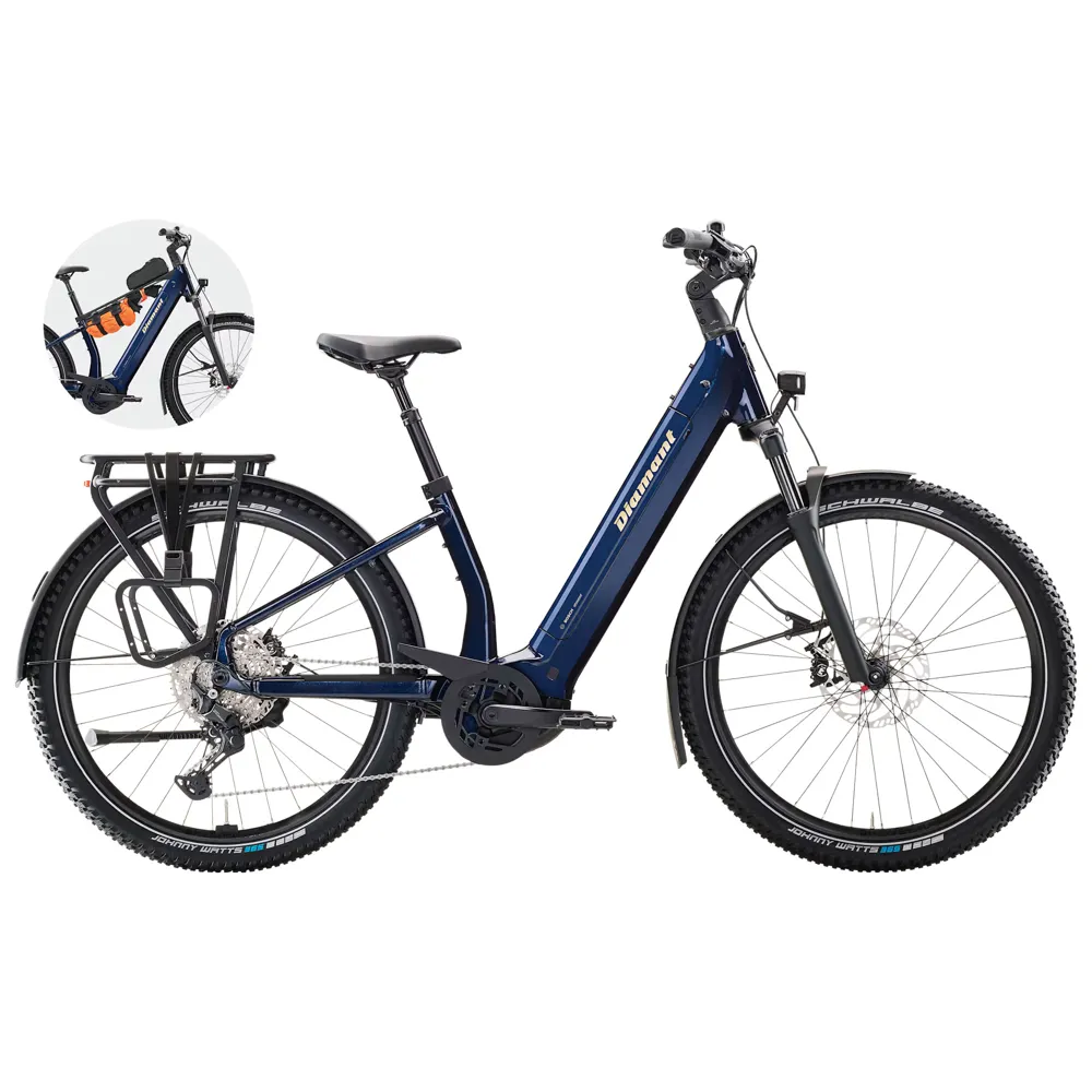 Team Cycles Diamant Suvea Trip Plus Low Step 600Wh Electric Hybrid Bike in Mitternachtsblau | Interest FREE Finance & Online Refund Policy.