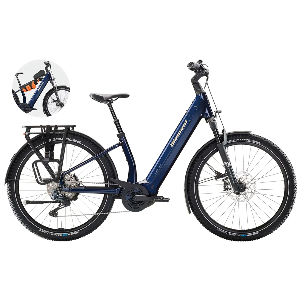 Team Cycles Diamant Suvea Trip Pro Low Step 800Wh Electric Hybrid Bike in Mitternachtsblau | Interest FREE Finance & Online Refund Policy.