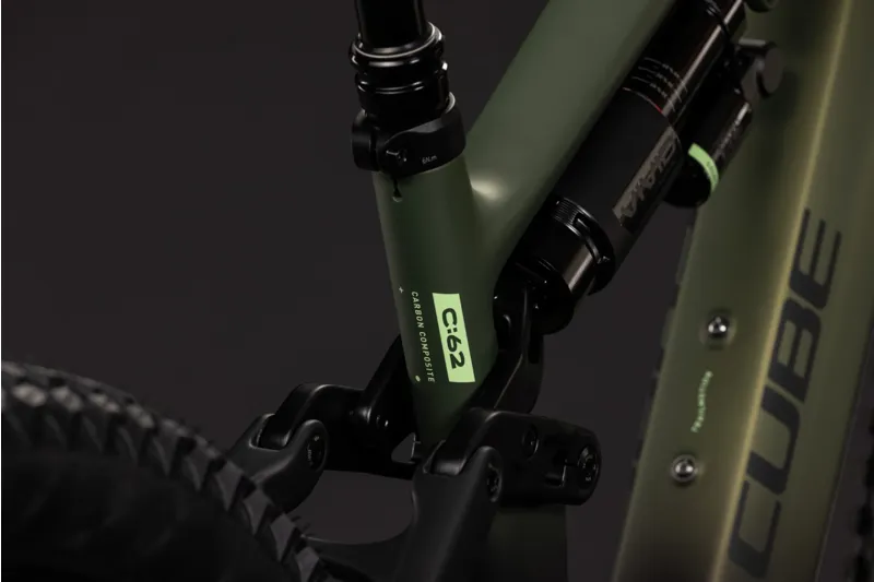 Cube AMS Hybrid 177 C:62 TM 600Wh Electric Full Suspension Mountain Bike in Reedgreen and Gills-4