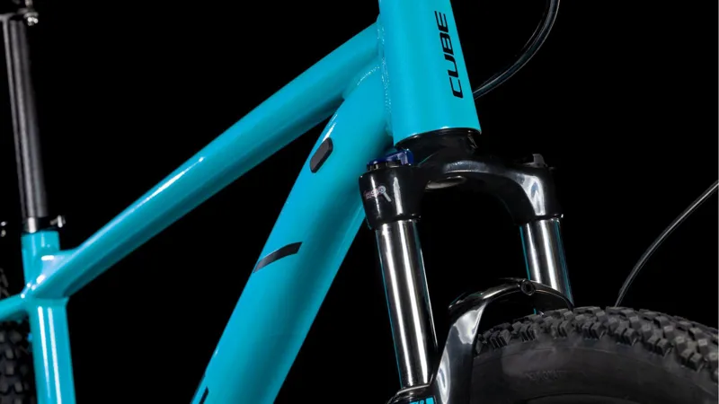 Cube Aim Race Mountain Bike in Swimmingpool and Black-4