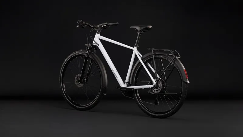 Cube Nature Pro FE Hybrid Bike in Metallicwhite and Reflex-8