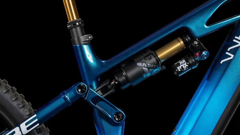 Cube Stereo Hybrid ONE77 HPC AT 800Wh Full Suspension Electric Mountain Bike in Actionteam-3