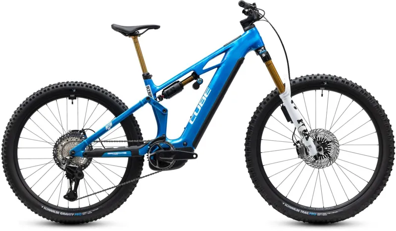 Cube Stereo Hybrid ONE77 HPC AT 800Wh Electric Full Suspension Mountain Bike in Actionteam