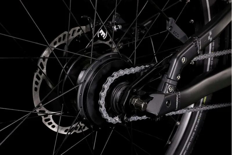 Cube Cargo Hybrid 500Wh Electric Cargo Bike in Flashgrey and Black-6