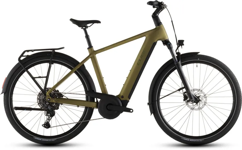 Cube Touring Hybrid Pro 800Wh Electric Hybrid Bike in Goldenlime and Black