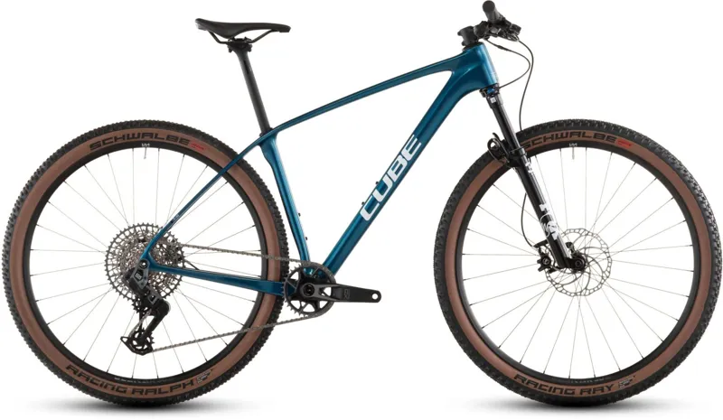 Cube Reaction C:62 SLX Hardtail Mountain Bike in Electricblue and White