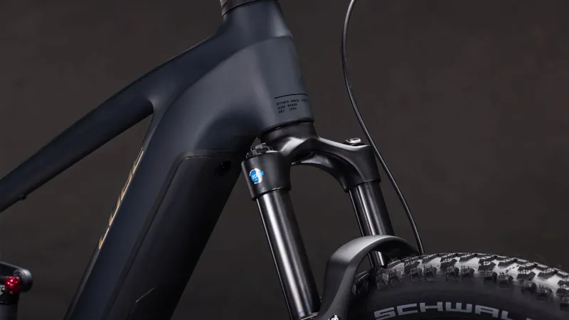 Cube Stereo Hybrid ONE22 Pro 600Wh Electric Full Suspension Mountain Bike in Night and Chrome-4