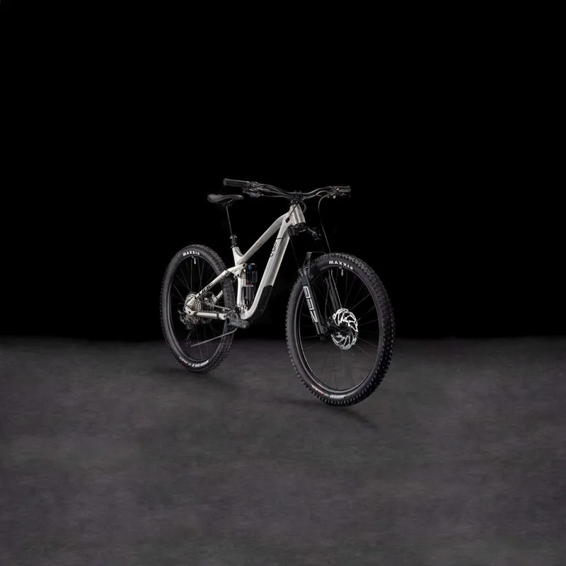 Cube Stereo ONE77 Race Full Suspension Mountain Bike in Rawmetal and Black-6