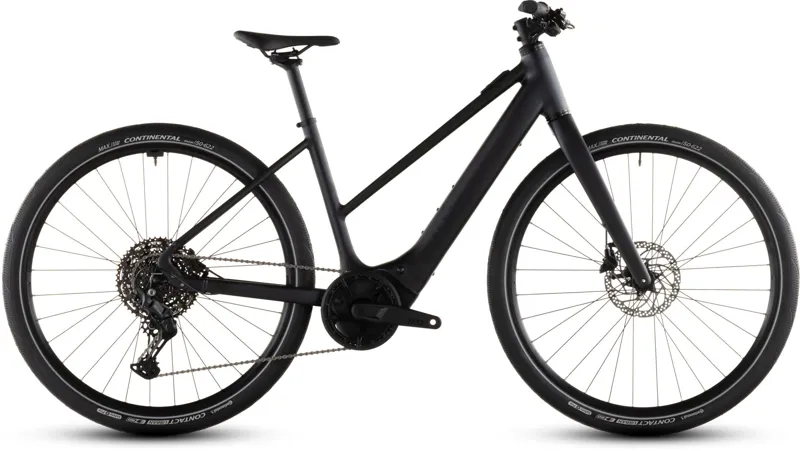 Cube Editor Hybrid Pro 400Wh Electric Hybrid Bike in Coal and Prism