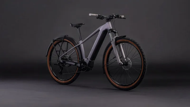 Cube Reaction Hybrid Performance FE 600Wh Electric Mountain Bike in Plumgrey and Black-6