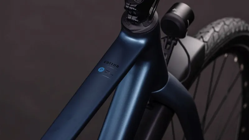 Cube Editor Pro FE Hybrid Bike in Mineralblue and Chrome-5