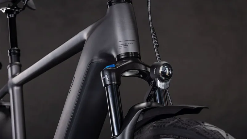 Cube Kathmandu Hybrid Comfort Pro 800Wh Electric Hybrid Bike in Slabgrey and Black-4