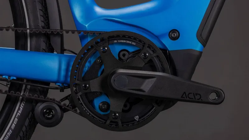 Cube Kathmandu Hybrid Comfort Pro EE 800Wh Electric Hybrid Bike in Azure and Black-4