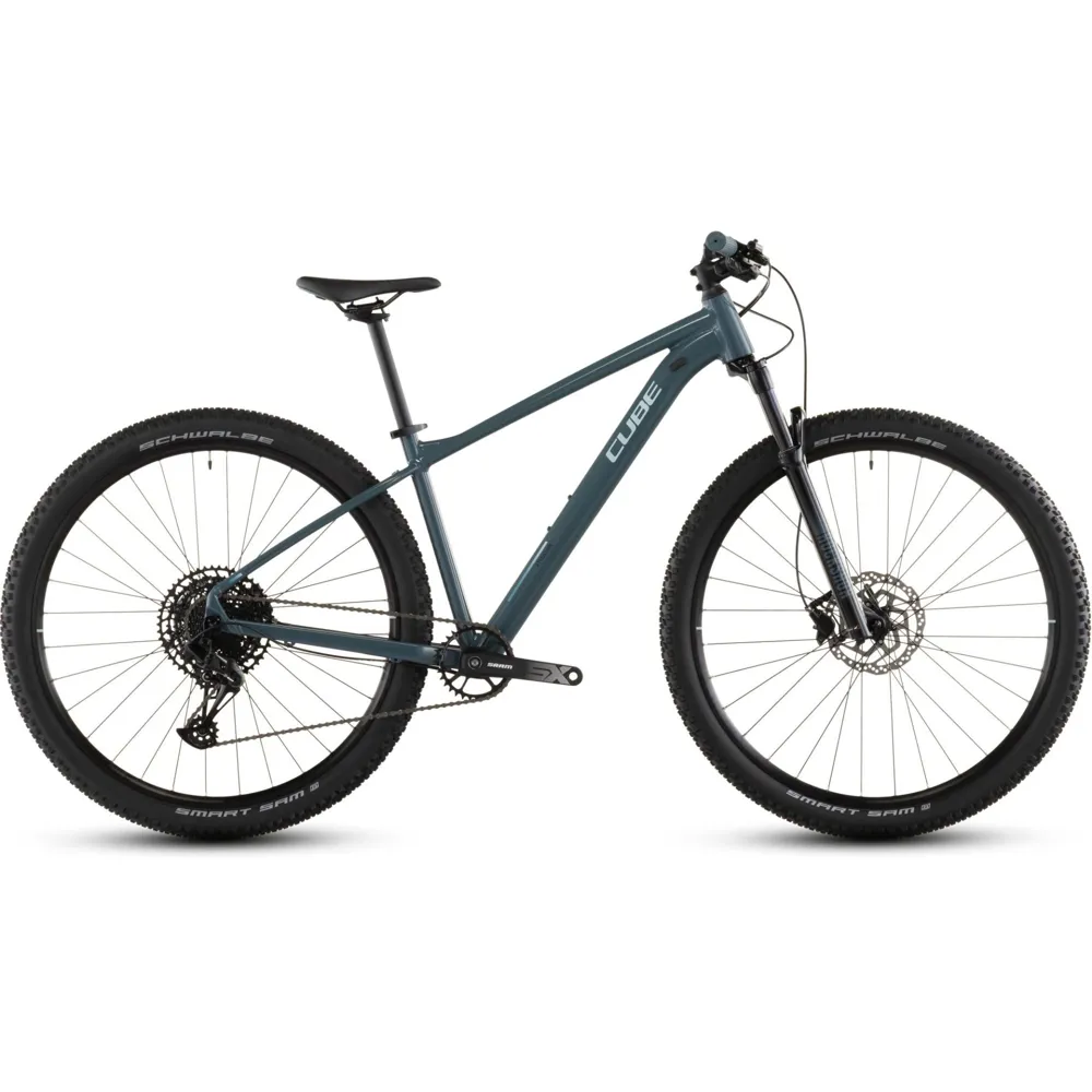 Team Cycles Cube Attention SLX Mountain Bike in Storm and Blue | Interest FREE Finance & Online Refund Policy.