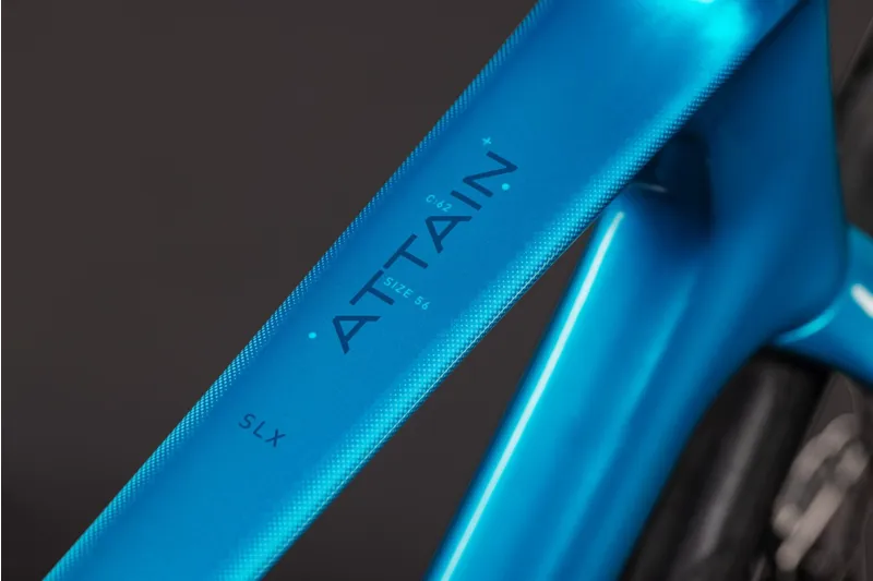 Cube Attain C:62 SLX Road Bike in Bali and Blue-3