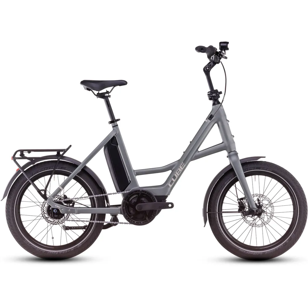 Team Cycles Cube Compact Hybrid Comfort 500Wh Electric Compact Hybrid Bike in Flashgrey and Smoke | Interest FREE Finance & Online Refund Policy.