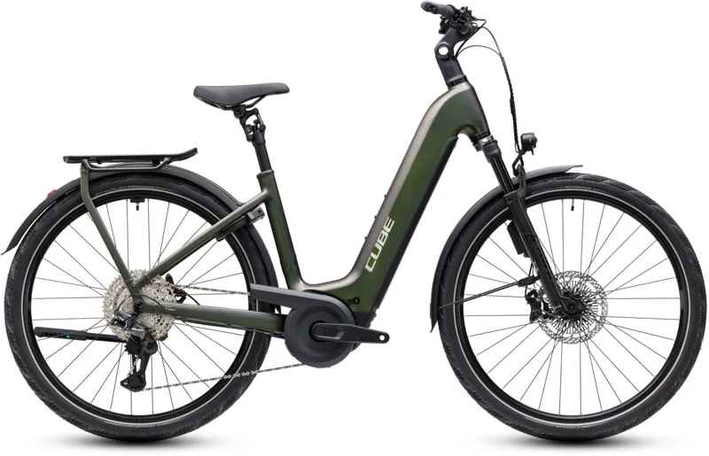 Cube Kathmandu Hybrid EXC EE 800Wh Electric Hybrid Bike in Stellar and Chrome