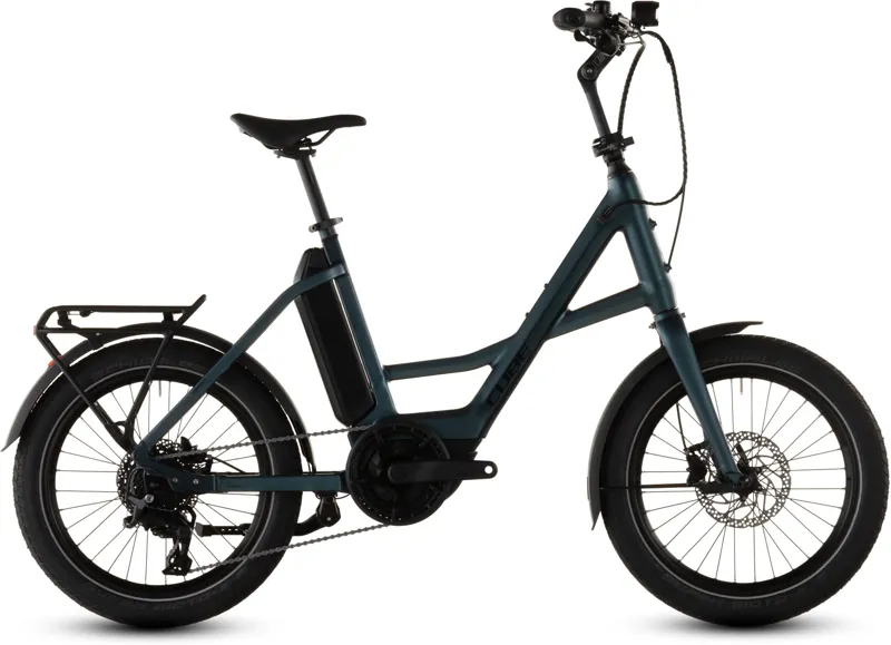 Cube Compact Hybrid 545Wh Unisize Electric Hyrbid Bike in Royalgreen and Black