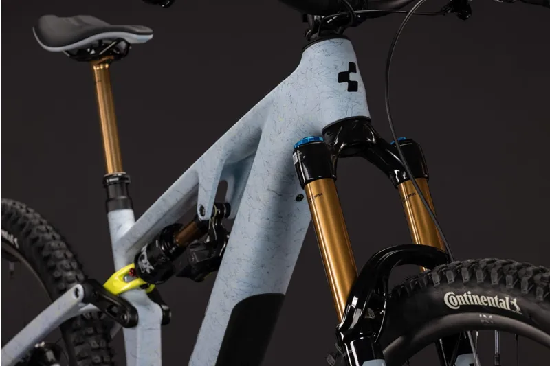 Cube AMS Hybrid 177 C:62 Super TM 600Wh Electric Full Suspension Mountain Bike in Artichoke and Lime-3